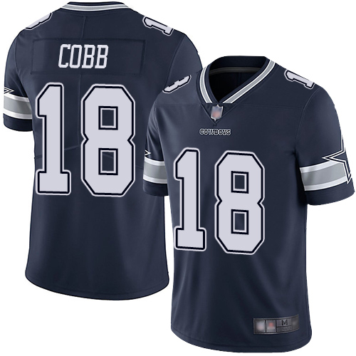 Men Dallas Cowboys Limited Navy Blue Randall Cobb Home #18 Vapor Untouchable NFL Jersey